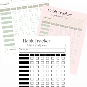 $7.77 Wings of Growth Habit Tracker Pack — Neutral | Sage | Blush Edition